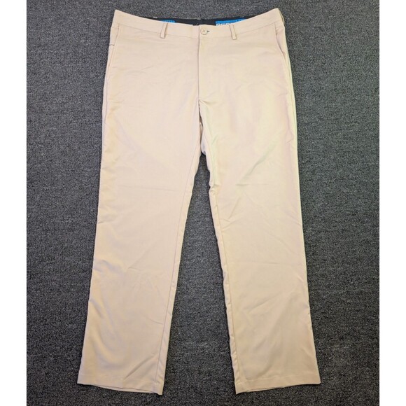 Roundtree & Yorke Performance Tech Pants Men's 38x30 Beige Golf Casual - Picture 1 of 7